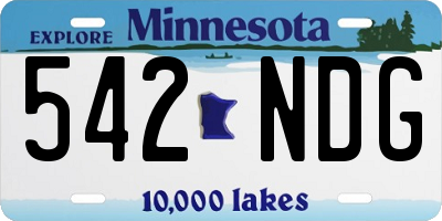 MN license plate 542NDG