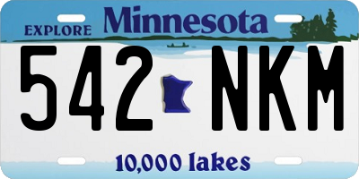 MN license plate 542NKM