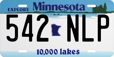 MN license plate 542NLP
