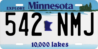 MN license plate 542NMJ