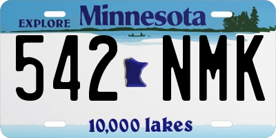 MN license plate 542NMK