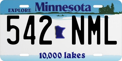 MN license plate 542NML