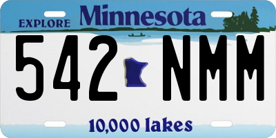 MN license plate 542NMM