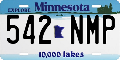 MN license plate 542NMP