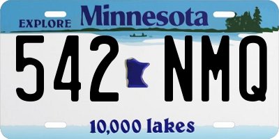 MN license plate 542NMQ