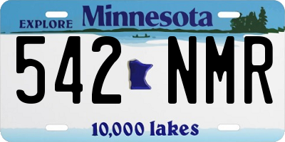 MN license plate 542NMR