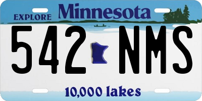MN license plate 542NMS