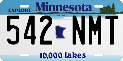 MN license plate 542NMT