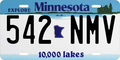 MN license plate 542NMV