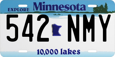 MN license plate 542NMY