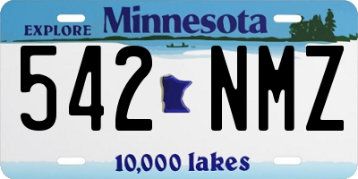 MN license plate 542NMZ