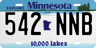 MN license plate 542NNB