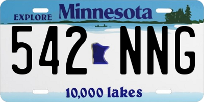 MN license plate 542NNG