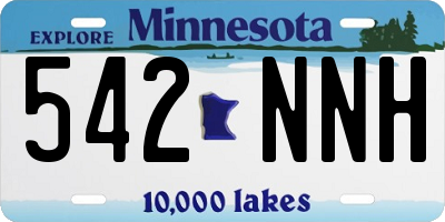 MN license plate 542NNH