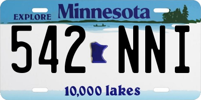 MN license plate 542NNI