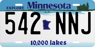 MN license plate 542NNJ