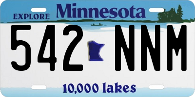 MN license plate 542NNM