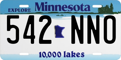 MN license plate 542NNO