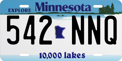 MN license plate 542NNQ