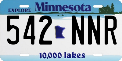 MN license plate 542NNR