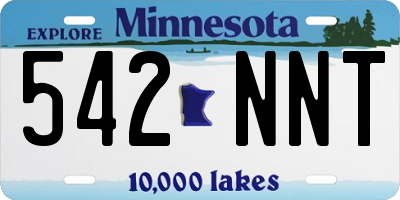 MN license plate 542NNT