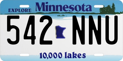 MN license plate 542NNU
