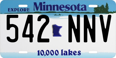 MN license plate 542NNV