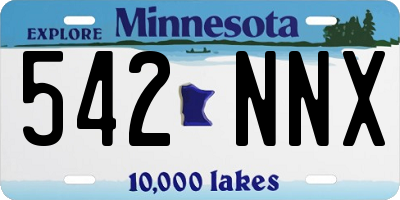 MN license plate 542NNX
