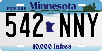 MN license plate 542NNY
