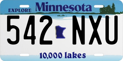 MN license plate 542NXU