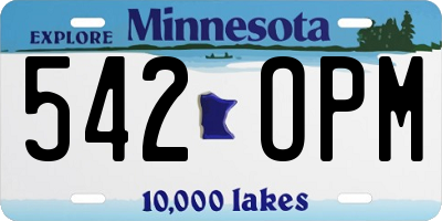 MN license plate 542OPM