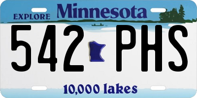 MN license plate 542PHS