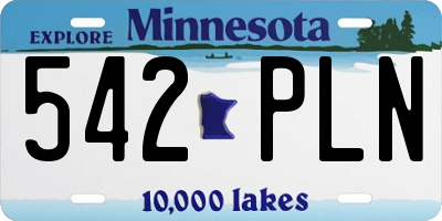 MN license plate 542PLN