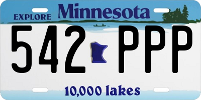 MN license plate 542PPP