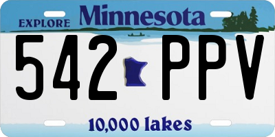 MN license plate 542PPV
