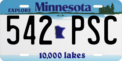 MN license plate 542PSC