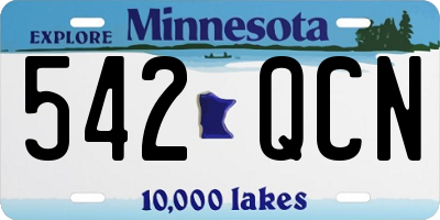 MN license plate 542QCN
