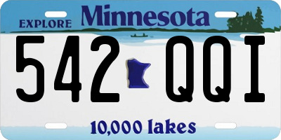 MN license plate 542QQI