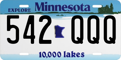 MN license plate 542QQQ