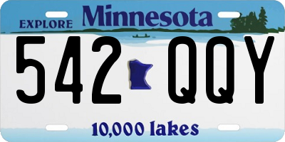 MN license plate 542QQY