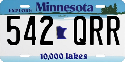MN license plate 542QRR