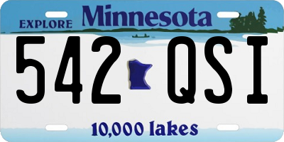 MN license plate 542QSI