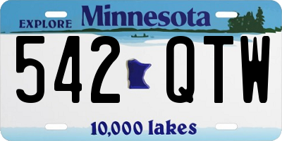 MN license plate 542QTW