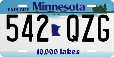 MN license plate 542QZG