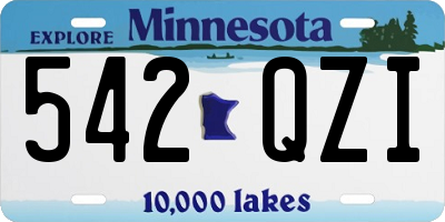 MN license plate 542QZI