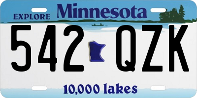 MN license plate 542QZK