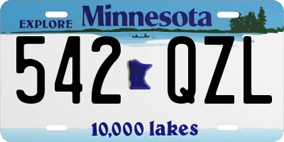 MN license plate 542QZL