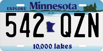 MN license plate 542QZN