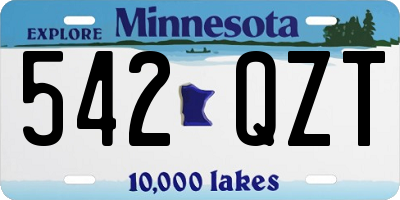 MN license plate 542QZT