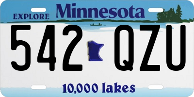 MN license plate 542QZU